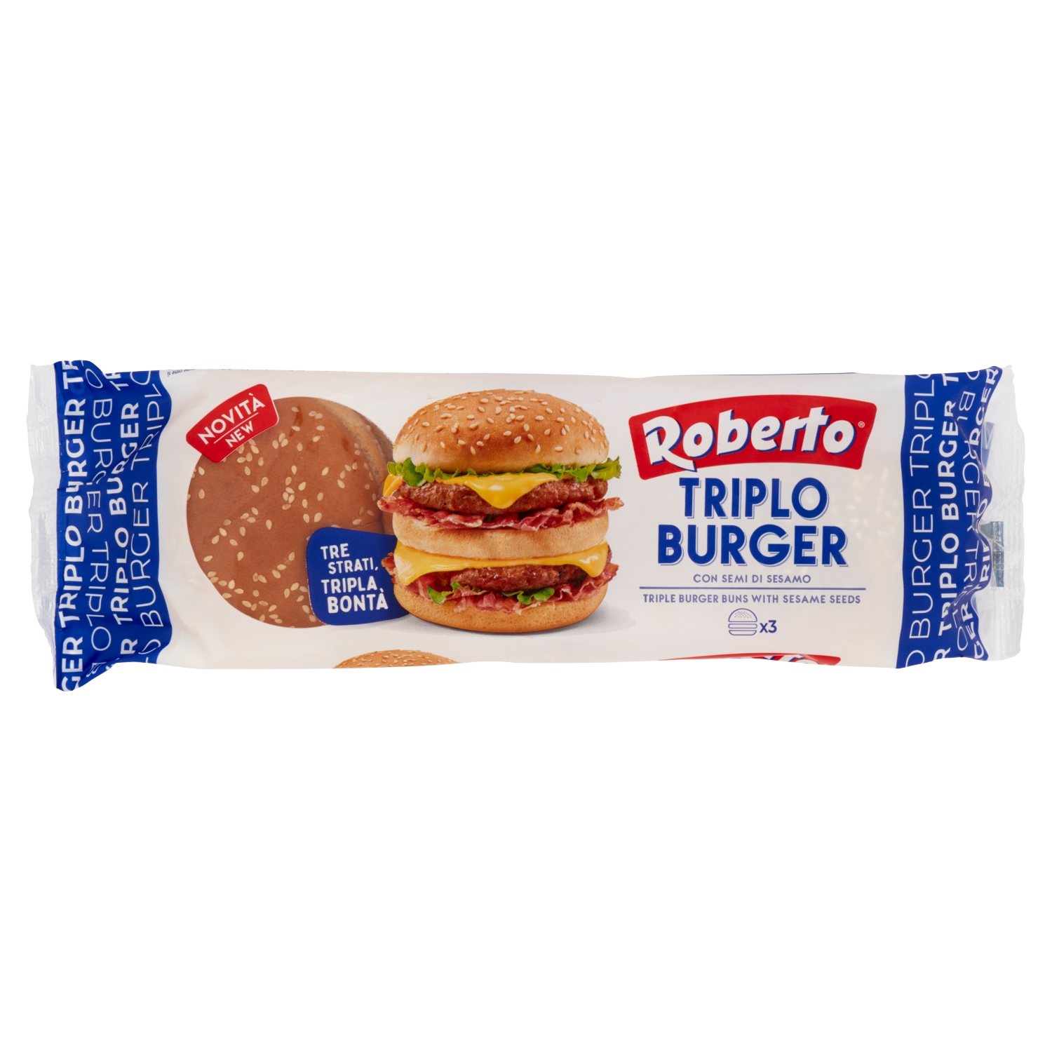ROBERTO 3 PANINI TRIPLO BURGER GR.240