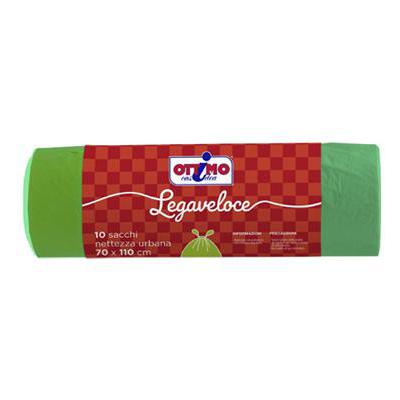 SACC.NETTEZZA LV VERDE OTTIMO 70X110 PZ 10        