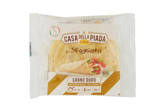CASA DELLA PIADA 4 PIADE SFOGLIA MINI GRANO DURO GR.100