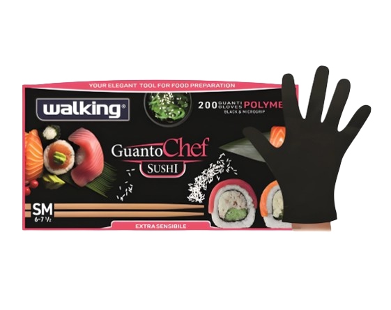 GUANTI CHEF NERO X SUSHI WALKING TG.M/L PZ.200