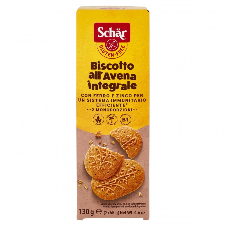 BISC.SCHAR ALL'AVENA INTEGRALE GR.130 S/GLUTINE