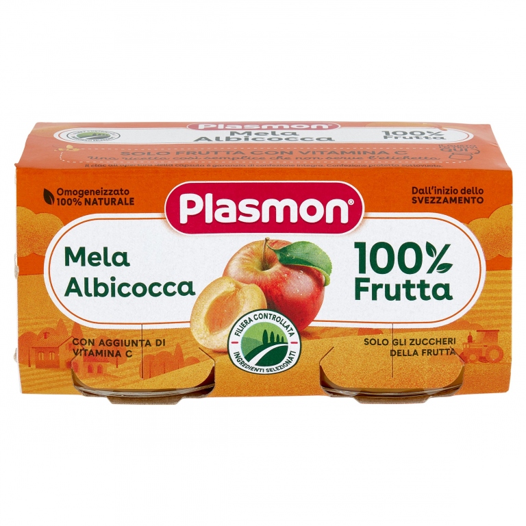 OMO PLASMON MELA ALBICOCCA GR.80X2                