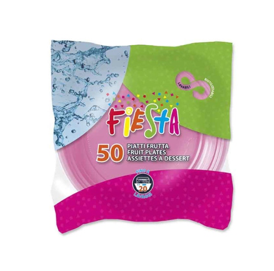 PIATTI DESSERT RIUTIL.FIESTA ROSA PZ.50