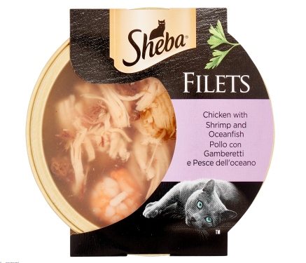 SHEBA FILETS POLLO GAMBERETTI E PESCE GR.60 VASCHETTA