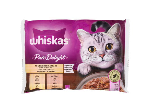 WHISKAS PURE DELIGHT TENERE 85GR.X4 MPK