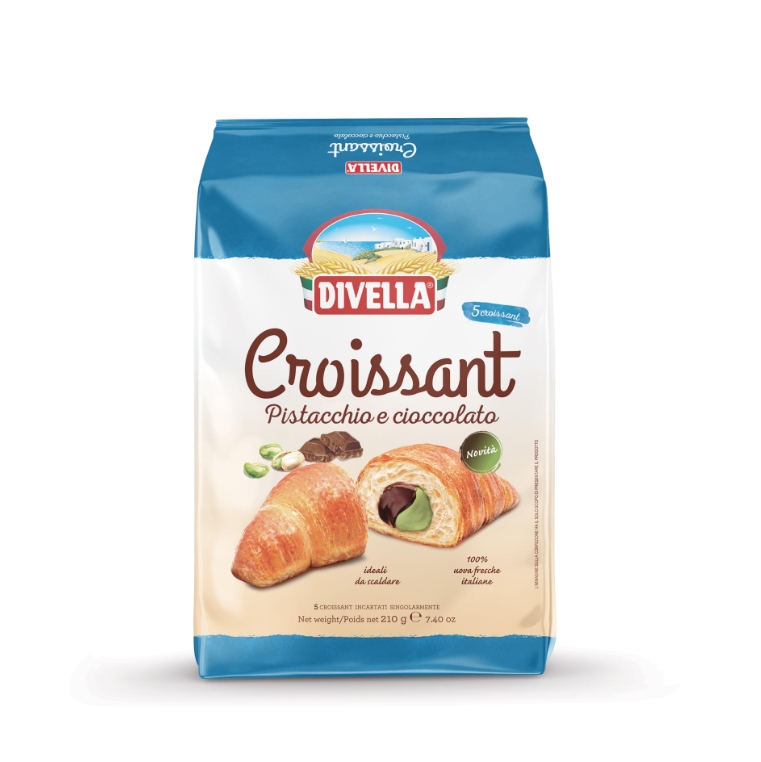CROISSANT DIVELLA PISTACCHIO E CIOCC. X5PZ GR.210