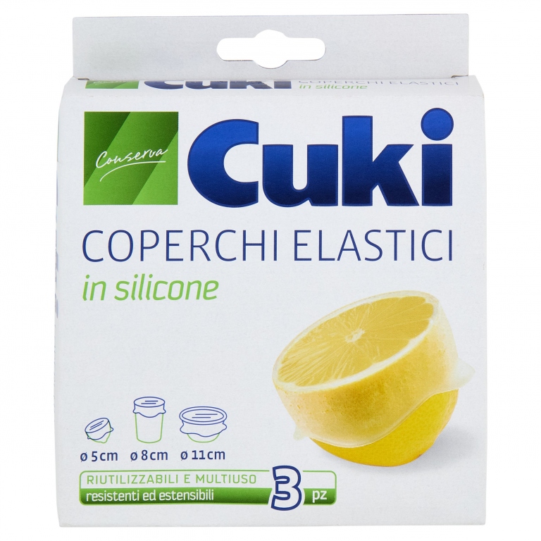 COPERCHI ELASTICI CUKI IN SILICONE CM 5/8/11