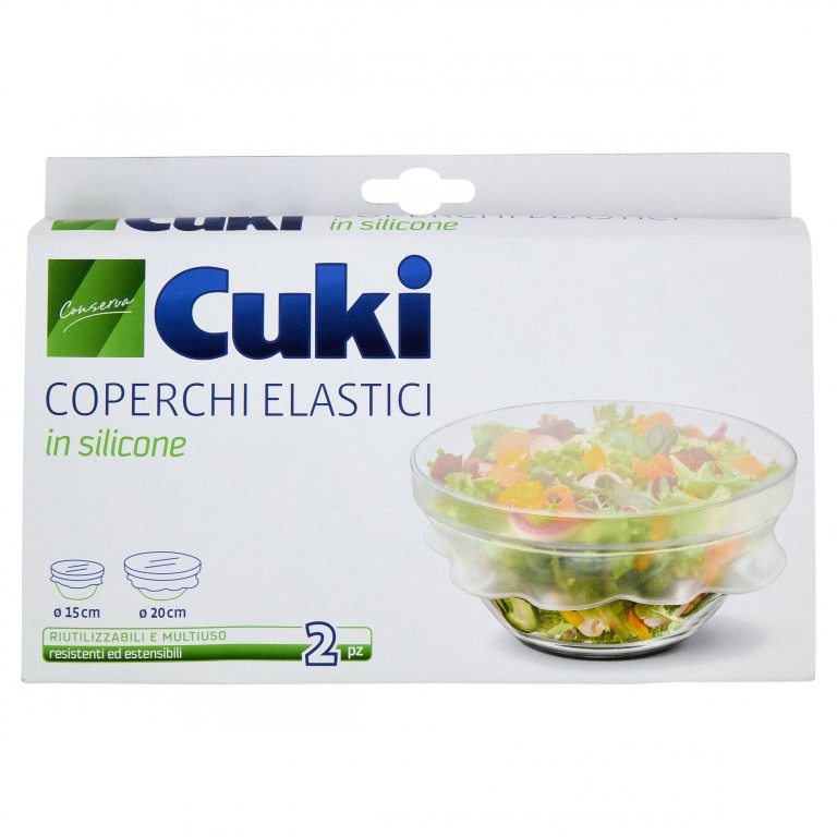 COPERCHI ELASTICI CUKI IN SILICONE CM 15/20