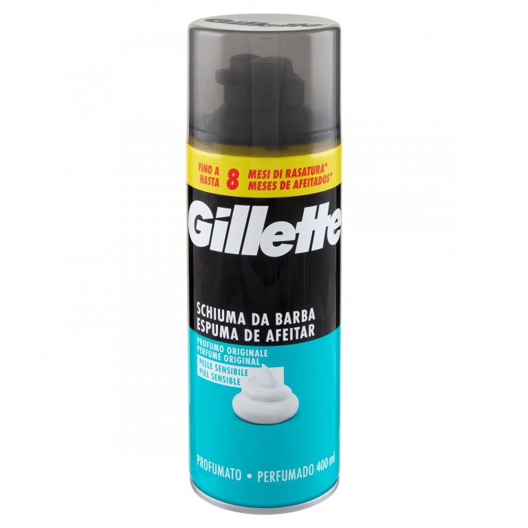 GILLETTE SCHIUMA BARBA PELLI SENS.400