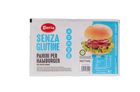 DORIA PANE HAMBURGER S/GLUTINE GR.300