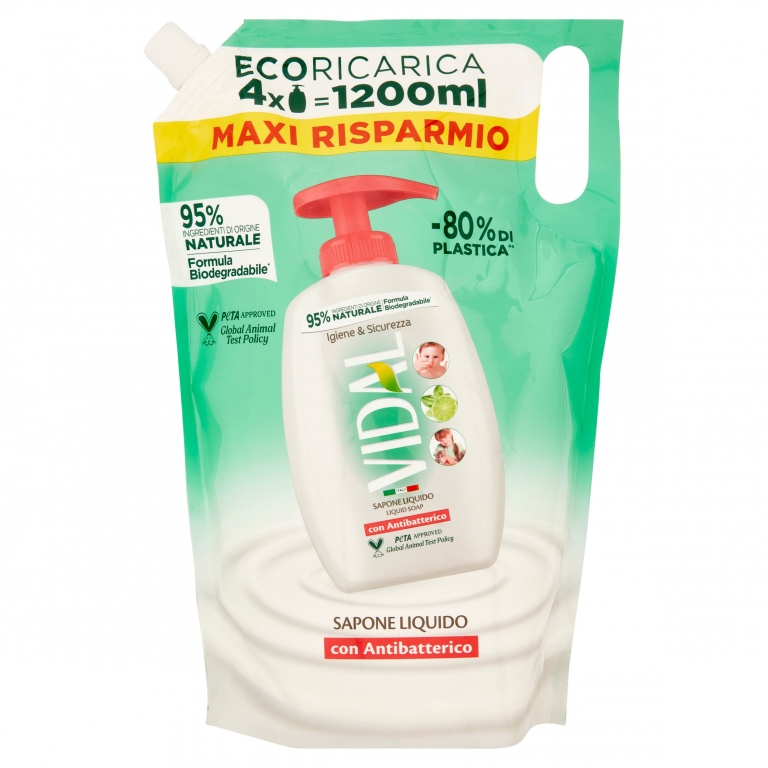 SAP.LIQ.VIDAL ECORICARICA LT 1,2 ANTIBATTERICO