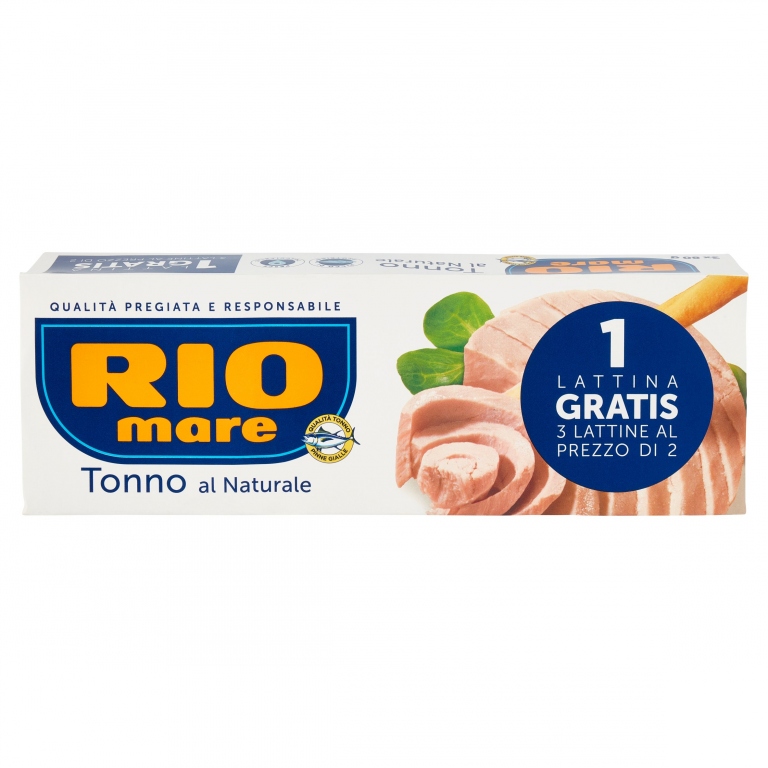 RIO MARE TONNO AL NATURALE 3 X 80 G