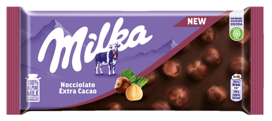 MILKA TAV. NOCCIOLATO EXTRA CACAO GR.100