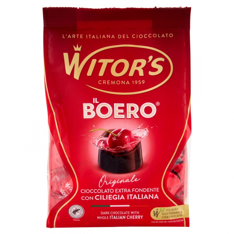 WITOR'S IL BOERO CIOCCOLATO EXTRA FONDENTE CON CILIEGIA E LIQUORE 200 G