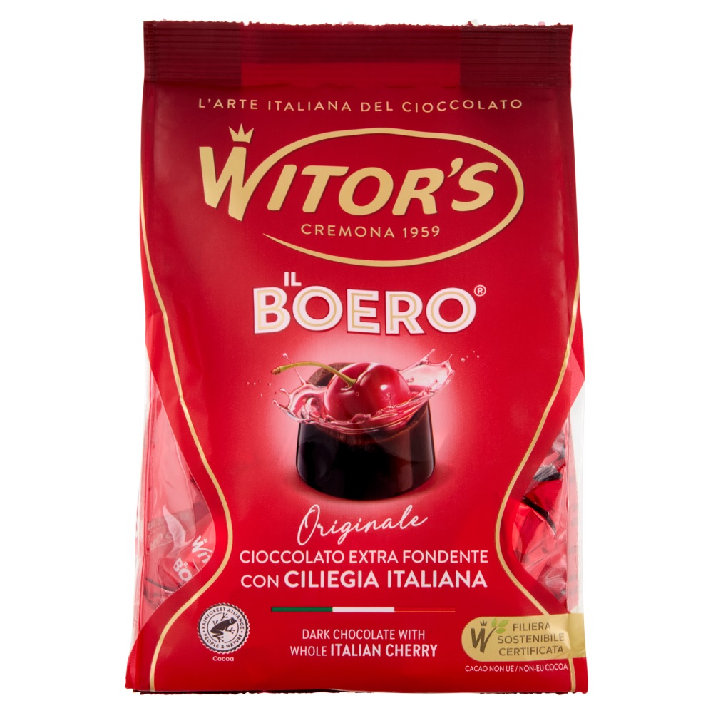 WITOR'S IL BOERO CIOCCOLATO EXTRA FONDENTE CON CILIEGIA E LIQUORE 200 G