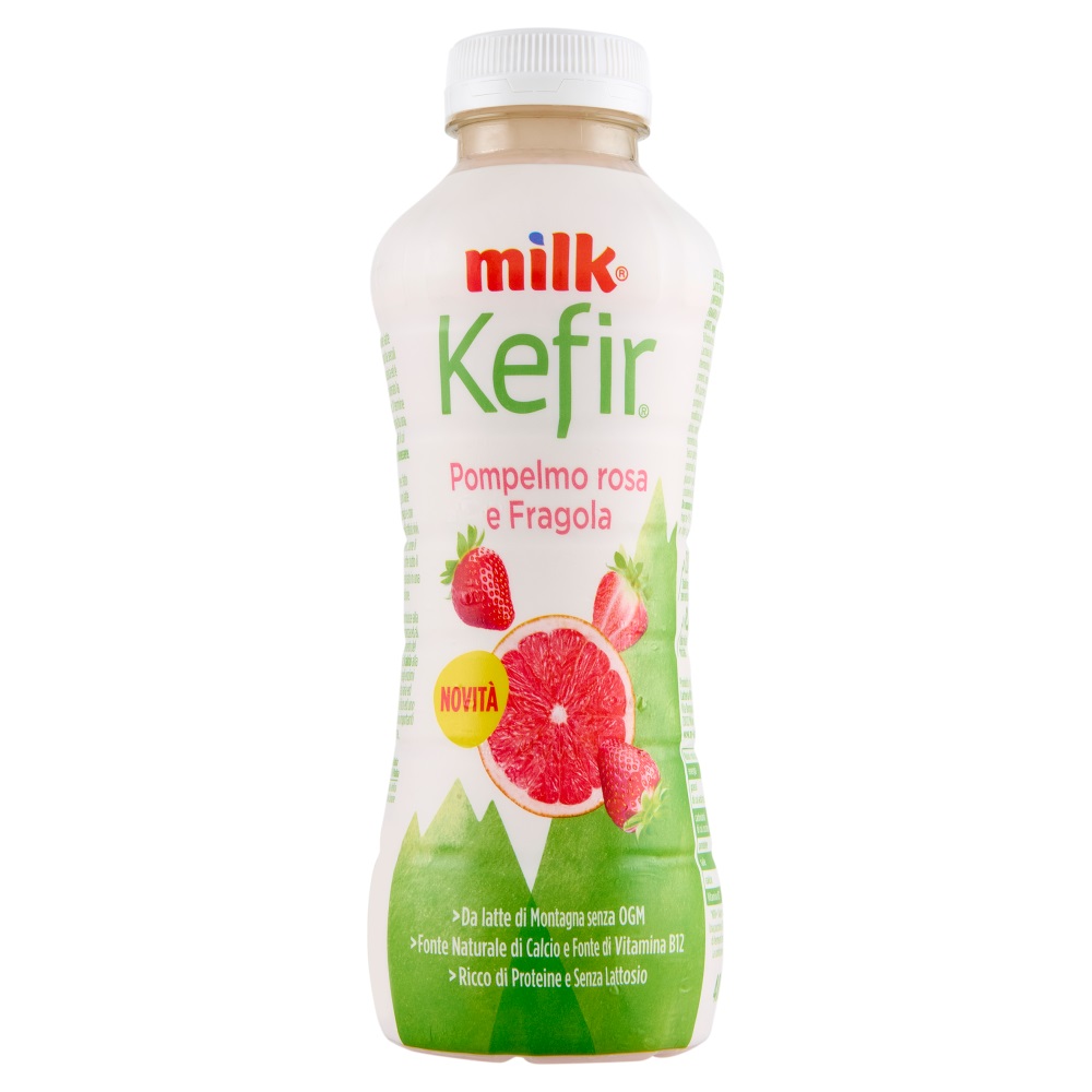 KEFIR DA BERE MILK GR.480 POMPELMO ROSA E FRAGOLA