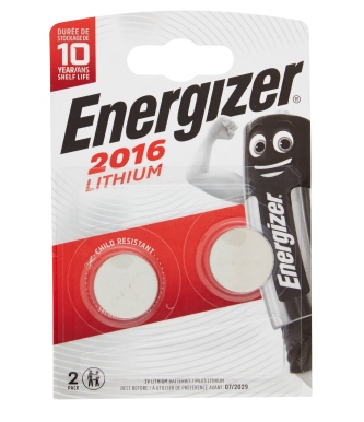 ENERGIZER BATTERIE CR2016 LITHIUM X2