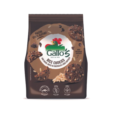 BIS.GALLO COOKIES RISO NERO&CACAO&GOCC.CIOCC.GR200