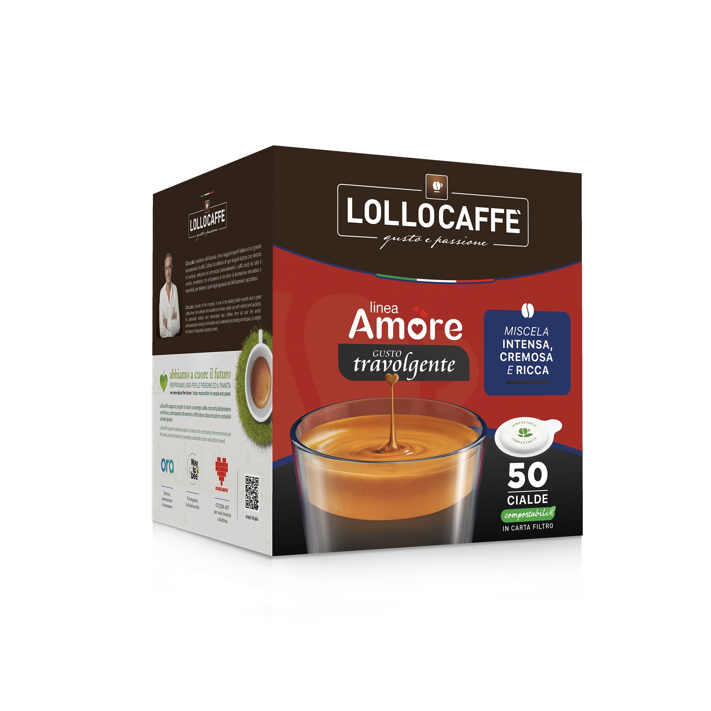 CAFFE'LOLLO CIALDA AMORE TRAVOLG.X50PZ            