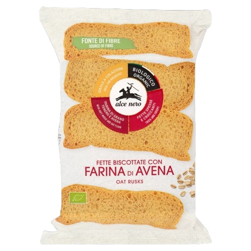FETTE BISCOTTATE CON AVENA BIO ALCE NERO 120G