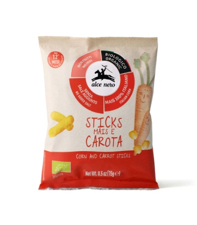 PUFF DI MAIS E CAROTA 15GR BIO BABY FOOD ALCE NERO