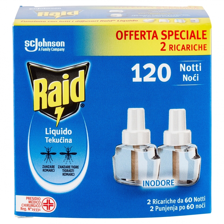 RAID LIQ.RICARICA 2X60 NOTTI