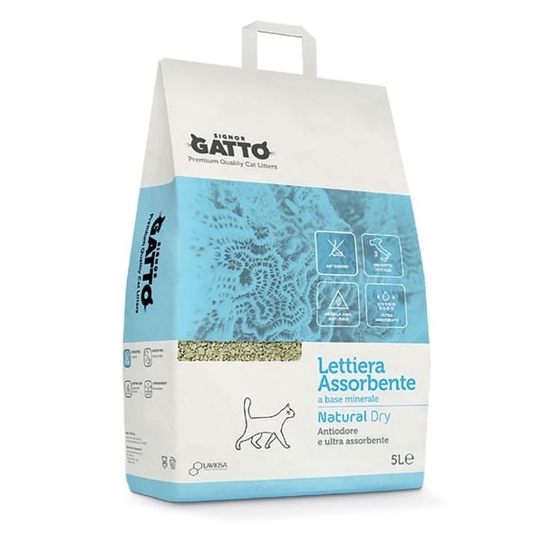 LETTIERA SIGNOR GATTO NATURAL DRY ASSORBENTE LT.5