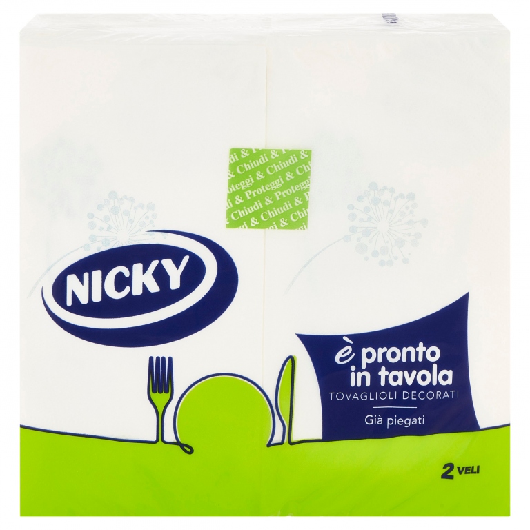 TOV.NICKY PIEGATO DECORATO 38X38 2V PZ.50