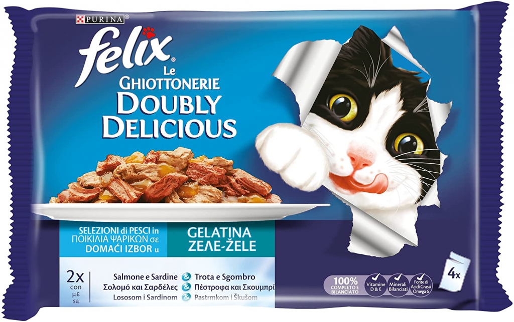 FELIX GATTO GHIOT.DOUBLY DELICIOUS MANZO TACCHINO 4X85