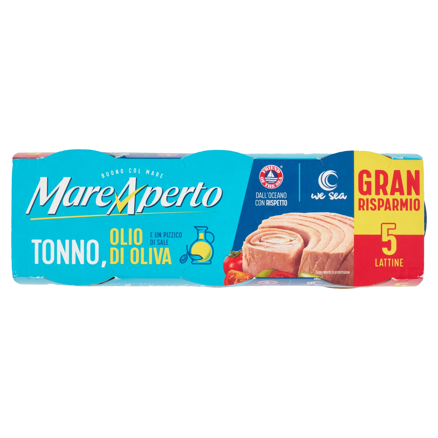 MAREAPERTO TONNO ALL'OLIO DI OLIVA 5 X 70 G