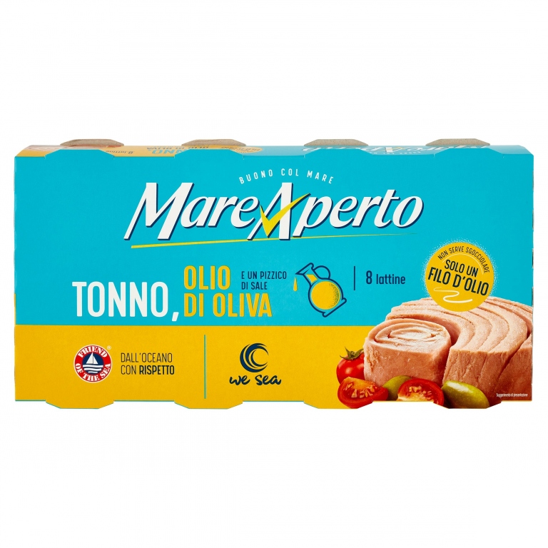 MAREAPERTO TONNO ALL'OLIO DI OLIVA 8 X 60 G