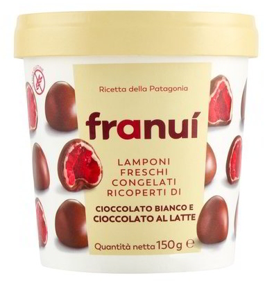 FRANUI'LAMPONI CIOCCOLATO BIANCO/CIOC.LATTE G150  