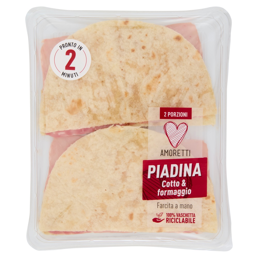 PIADINA COTTO E FORMAGGIO AMORETTI GR.180