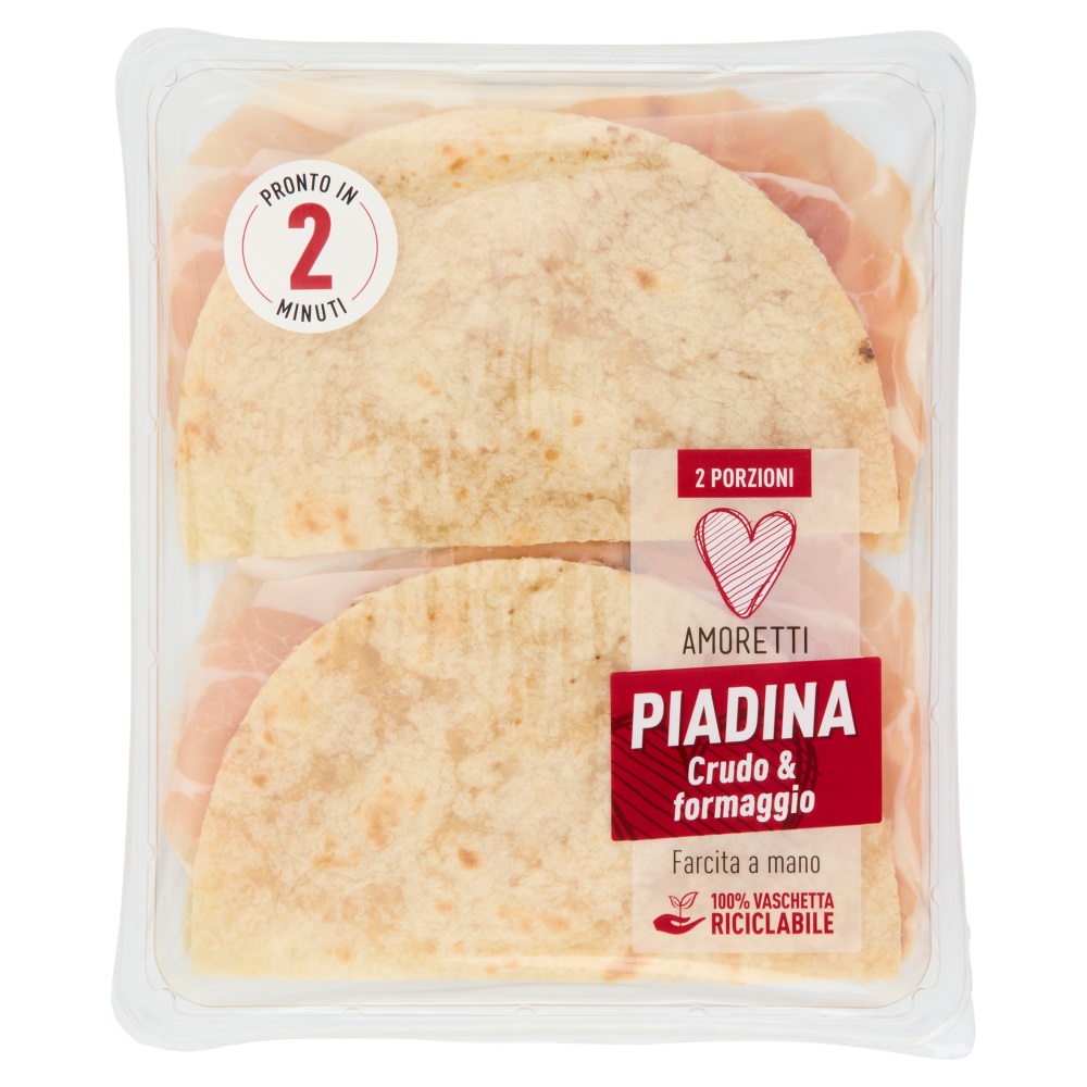PIADINA CRUDO E FORMAGGIO AMORETTI GR.180