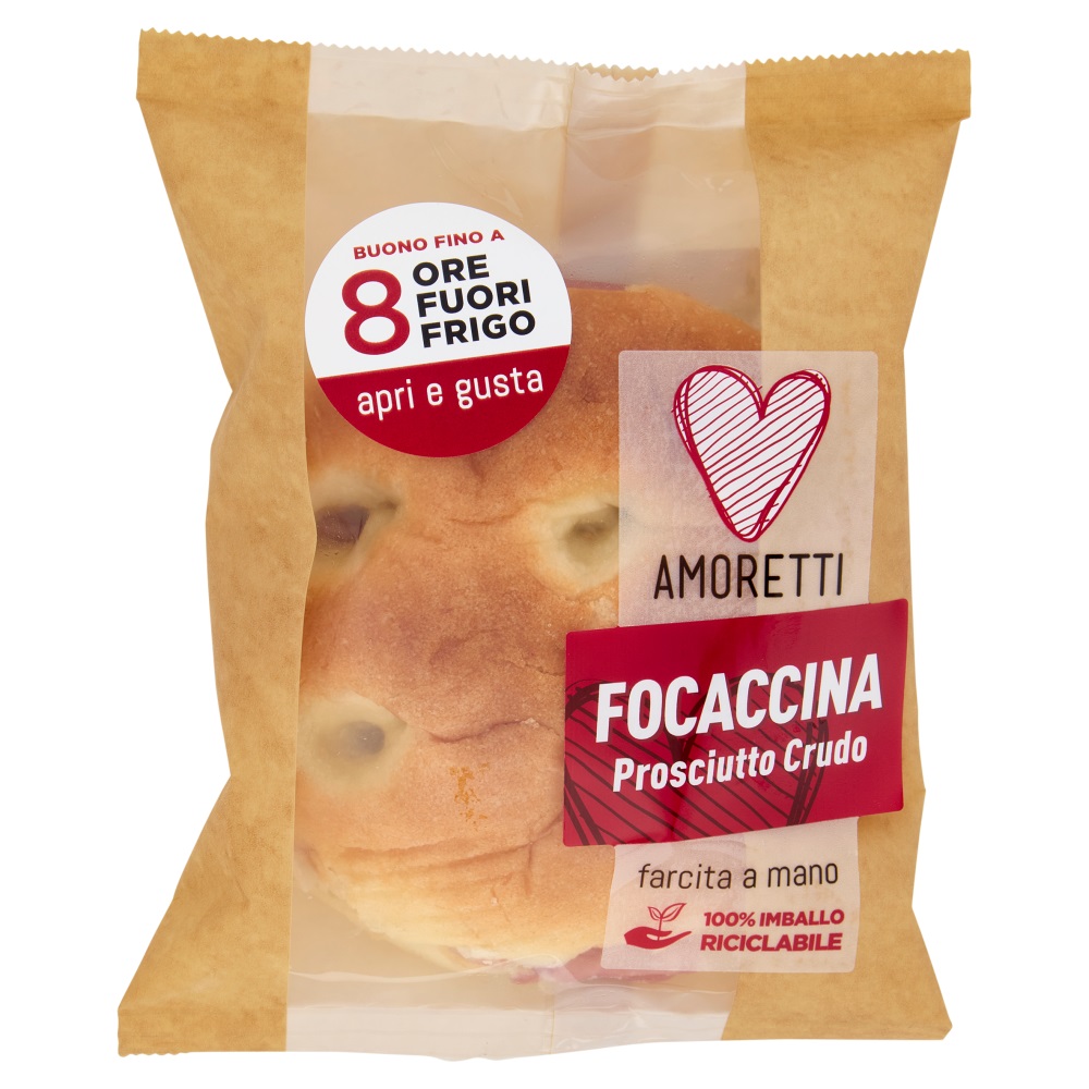 FOCACCINA PROSCIUTTO CRUDO GR.80 AMORETTI