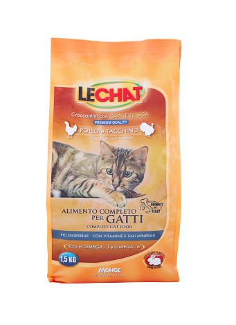 MONGE LECHAT POLLO TACCHINO KG.1,5 CROCCANTINI