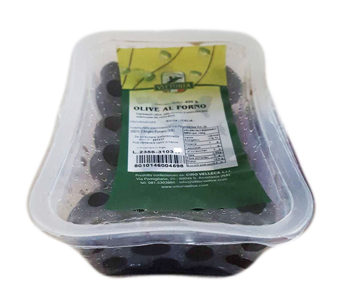 OLIVE NERE AL FORNO VELLECA KG.1,5 VASCHETTA      