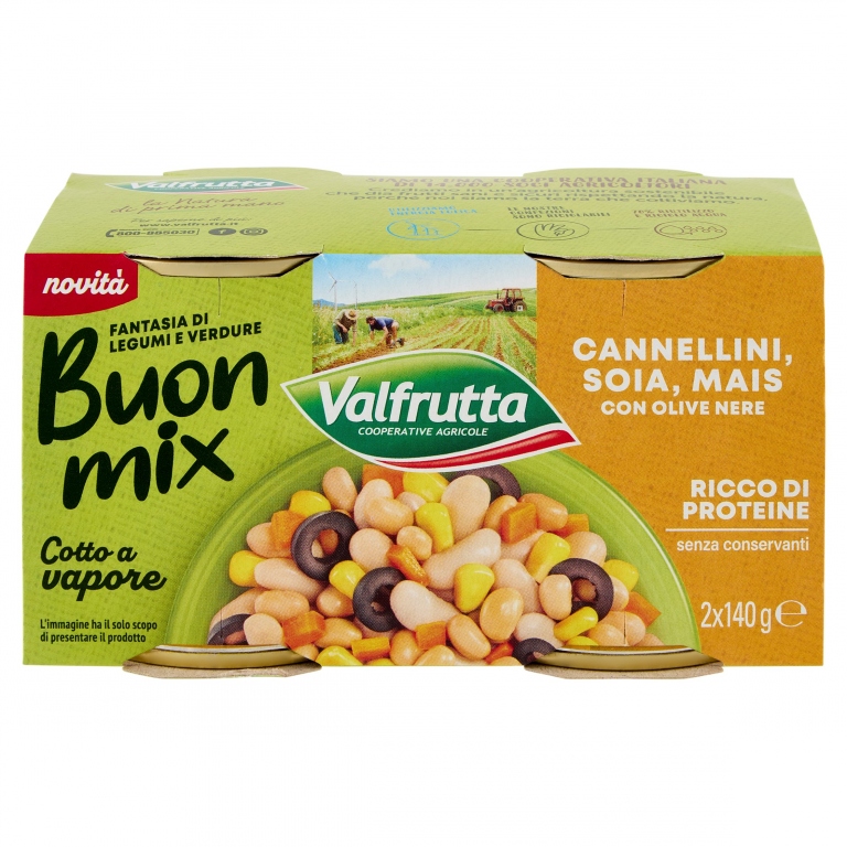 BUONMIX VALFRUTTA FAG.CAN/SOIA/MAIS GR160X2       