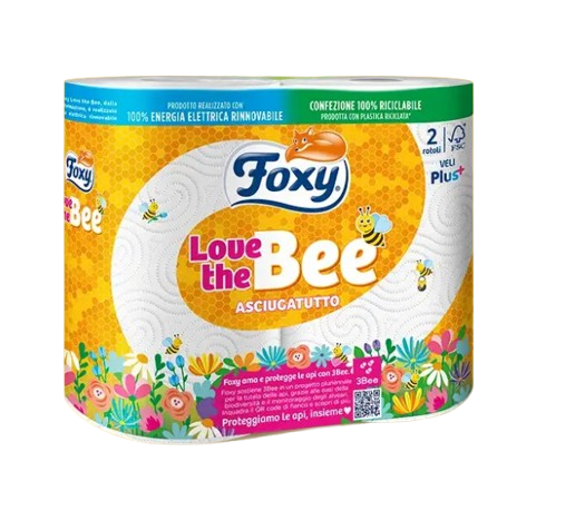 ASCIUGATUTTO LOVE THE BEE FOXY X2