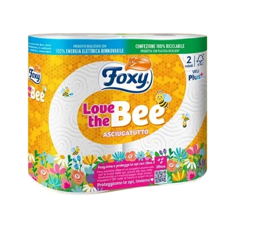 ASCIUGATUTTO LOVE THE BEE FOXY X2