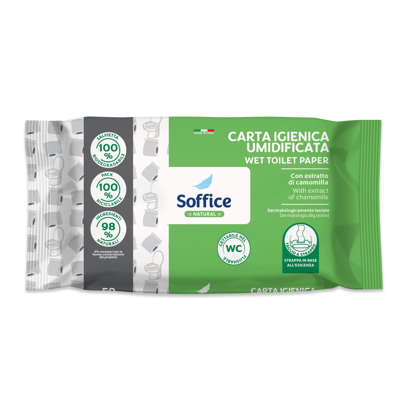 SALV.CARTA IGIENICA UMIDA SOFFICE PZ 50           