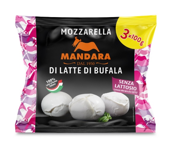 MOZZARELLA BUFALA SENZA LATTOSIO MANDARA GR.100X3