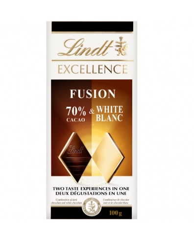 LINDT TAV.EXCELLENCE FUSION 70% BIANCO GR100      
