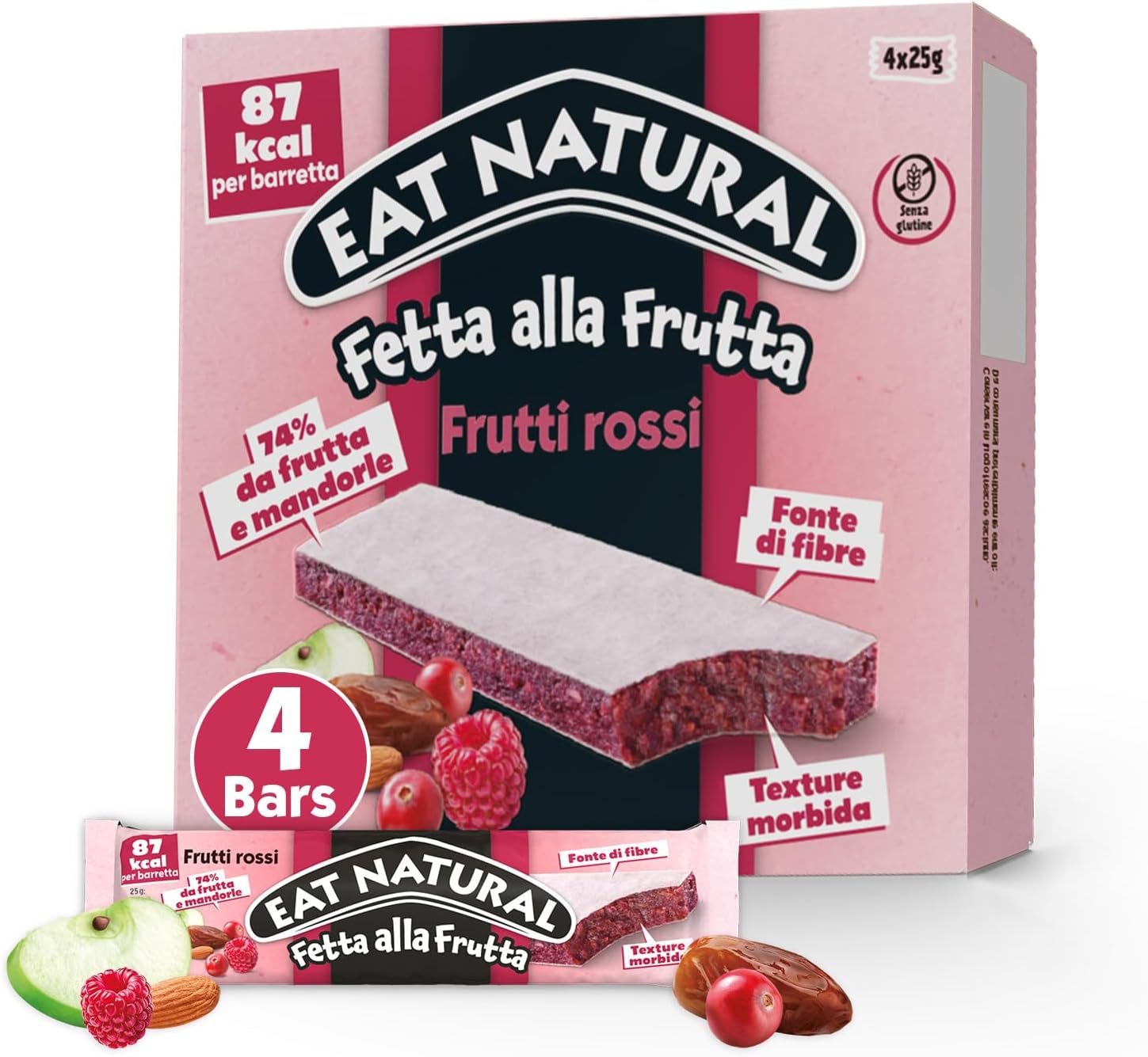 BARRETTA EAT NATURAL SOFT FRUTTI ROSSI 120G