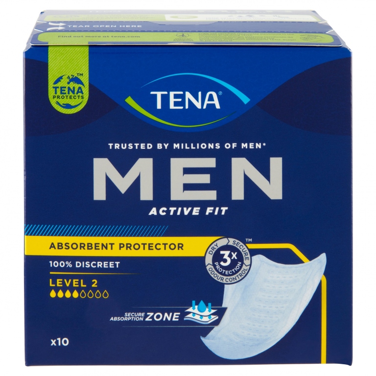 PANN.INCONT.TENA MEN ACTIVE FIT PZ.10