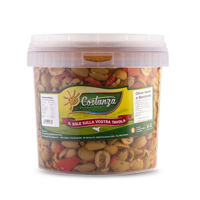 OLIVE VERDI A BARCHETTA CONTADINA KG.3,5 COSTANZA