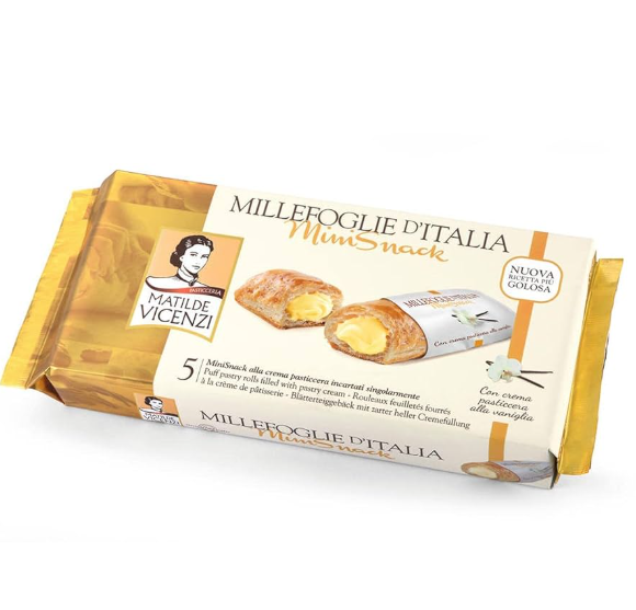 PASTICCERIA MATILDE VICENZI MILLEFOGLIE D'ITALIA MINISNACK PISTACCHIO 5 X 25G