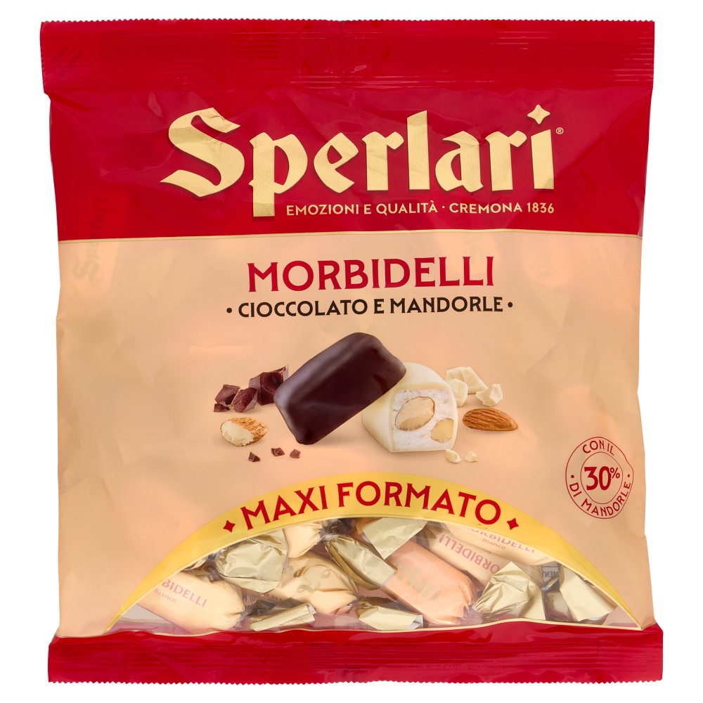 SPERLARI MORBIDELLI TENERI RICOPERTI DI CIOCCOLATO 280 G