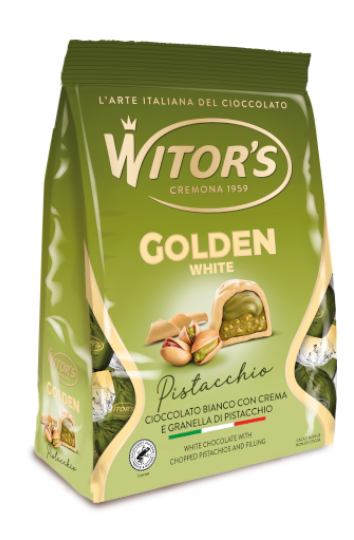 WITOR'S PRALINE GOLDEN PISTACCHIO WHITE GR.200 BS