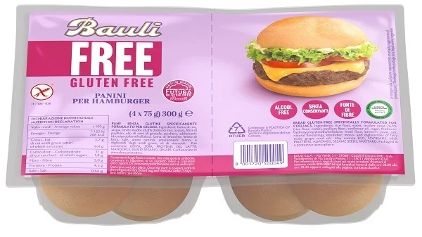 BAULI PANE HAMBURGER S/GLUTINE GR.300